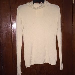 Long sleeve cream turtle neck
